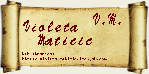 Violeta Matičić vizit kartica
